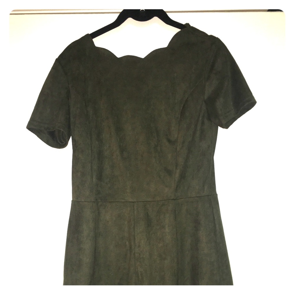 Army Green Suede Romper